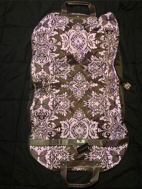 Murval Pink and Brown Floral Damask Garment Bag